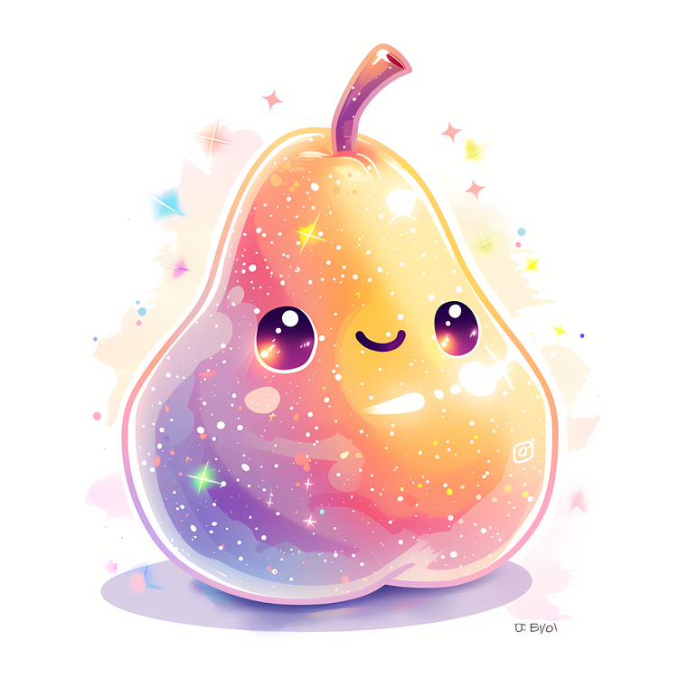 Cartoon Pear,Cute,Colorful