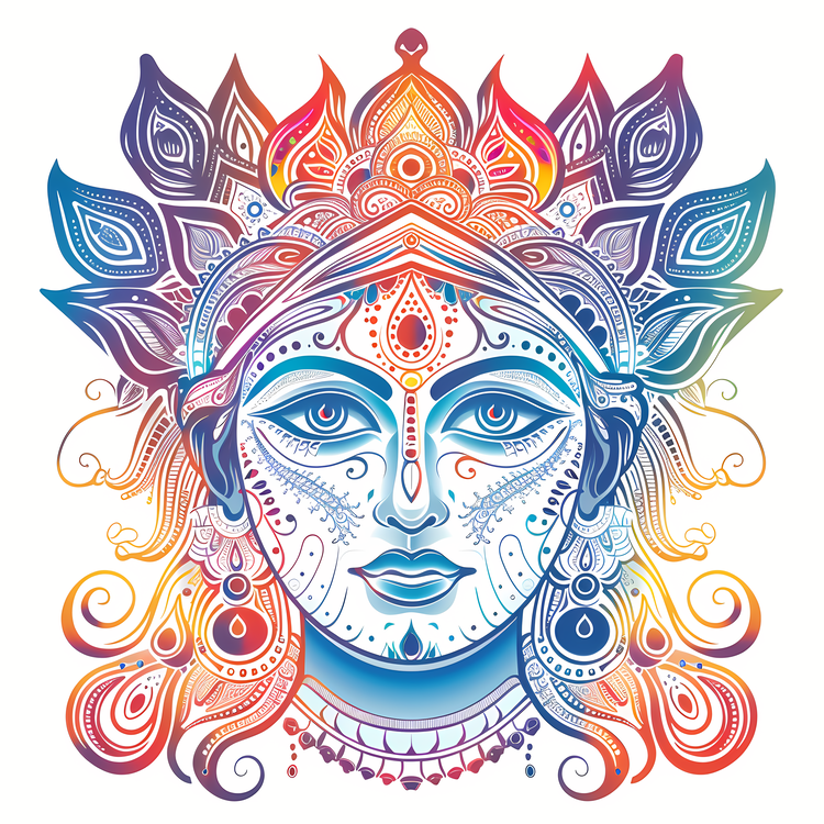 Hindu Goddess,Head,Face