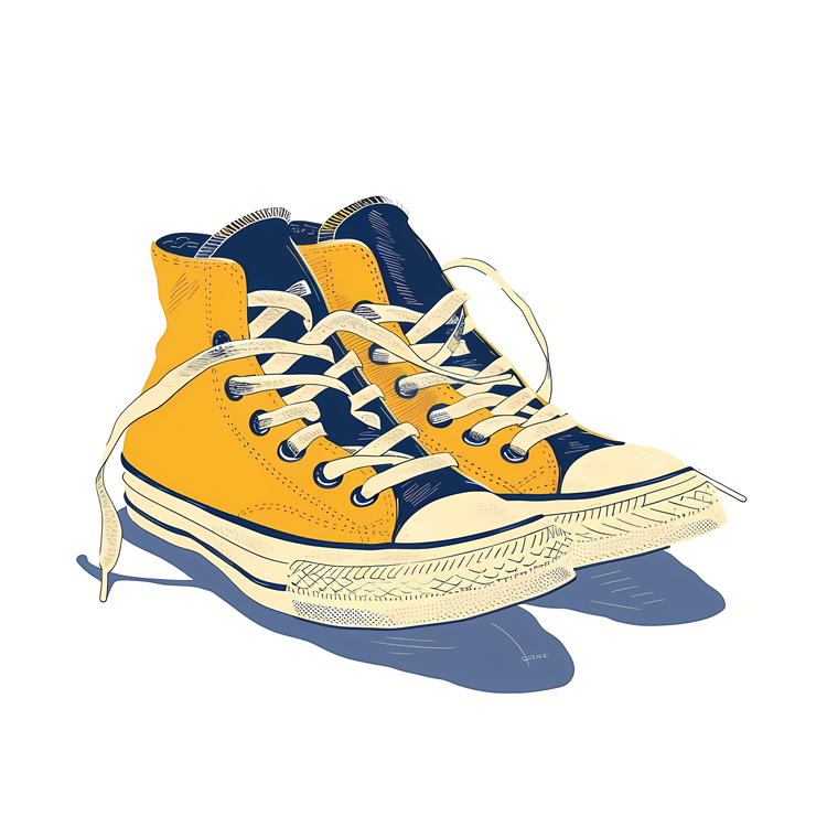 Sneakers,Yellow,High Top