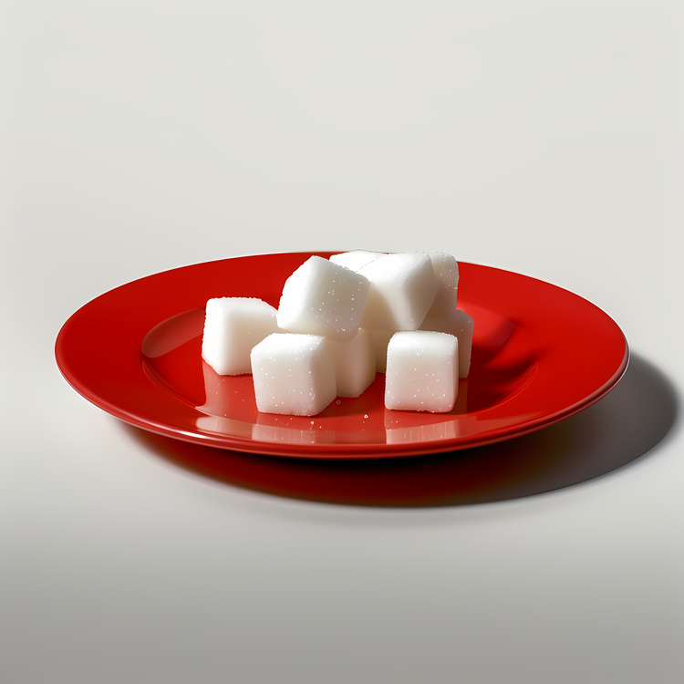 Sugar Cubes,Red,Plate