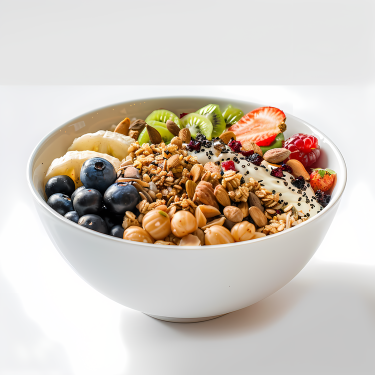 Food Bowl,Healthy,Fruits And Nuts