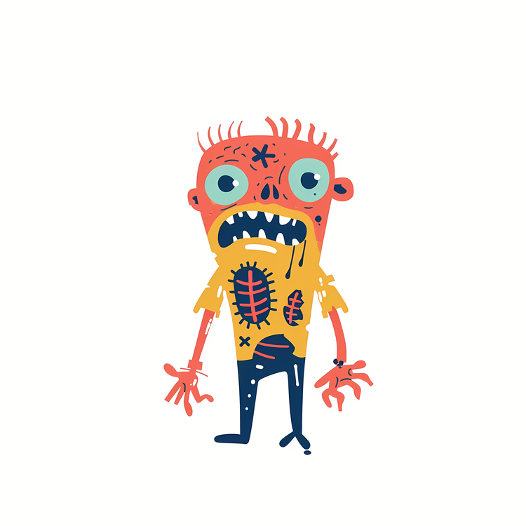 Zombie,Cartoon Character,Creature