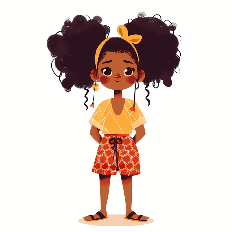 African Cartoon Girl,Person,Cartoon