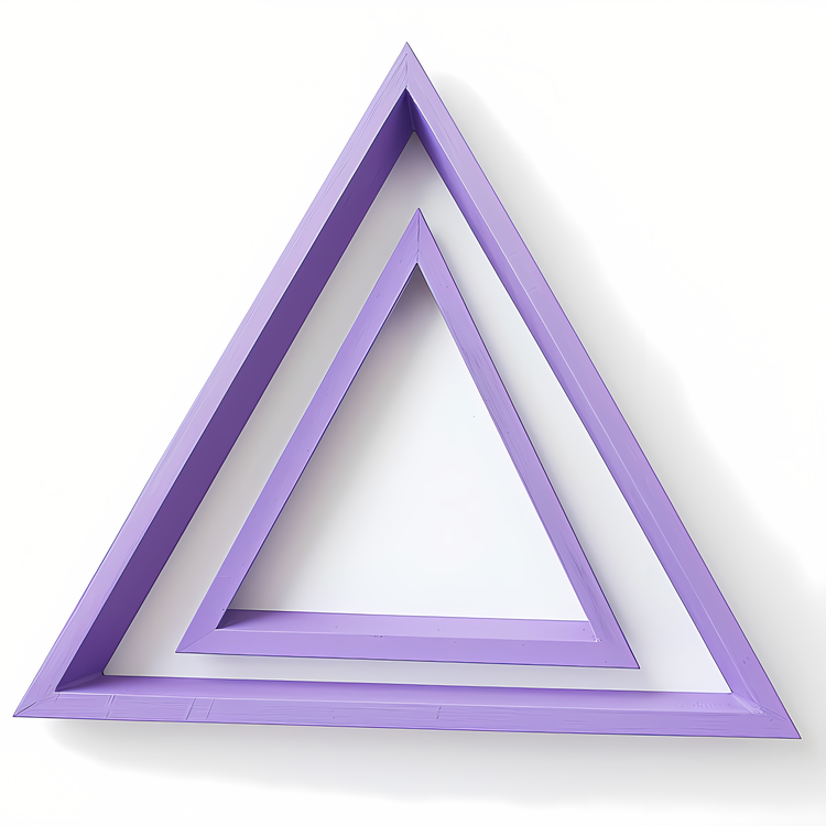 Wooden Art,Purple Triangle,Triangle Shape