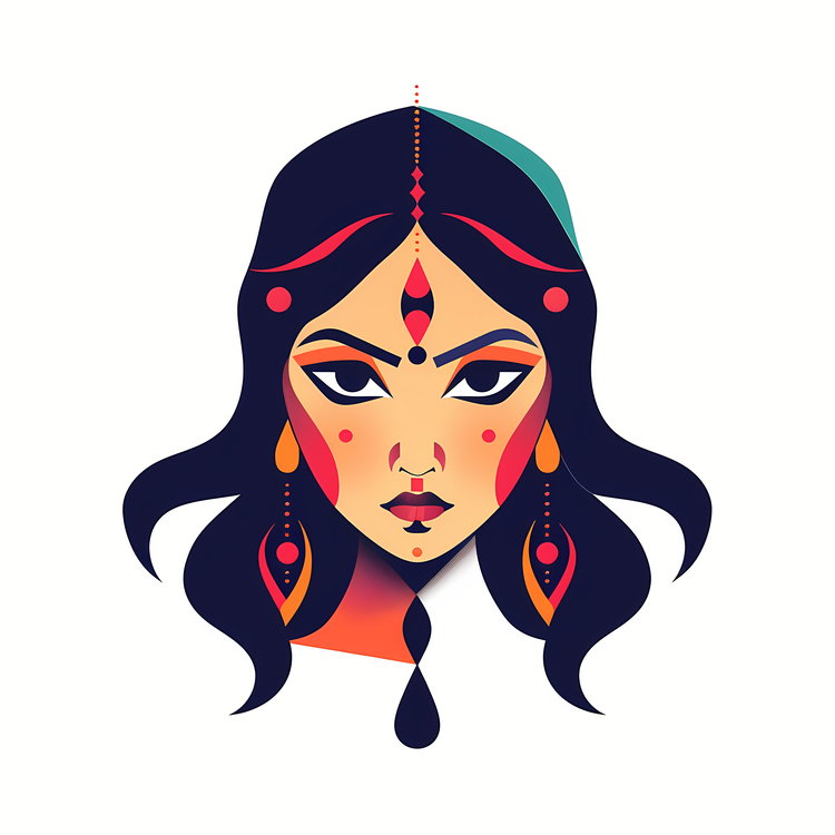 Hindu Goddess,Human,Face