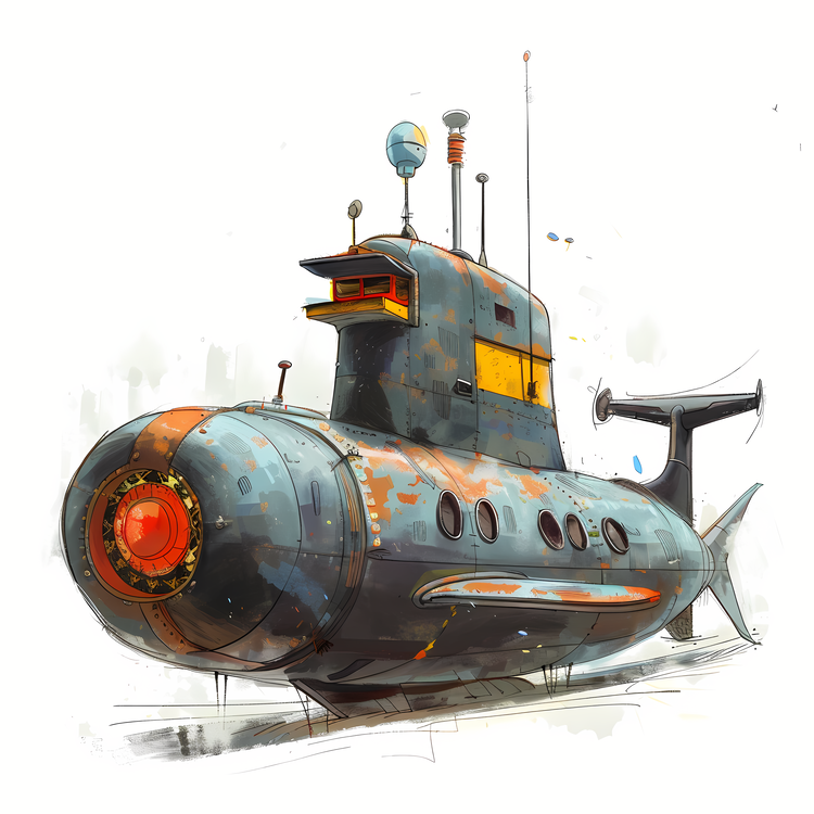 Submarine Day,Submarine,Rusted
