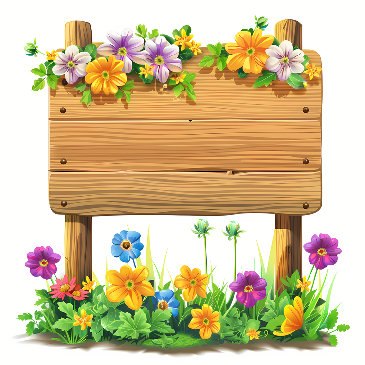 Spring Flowers,Sign Board,Flower