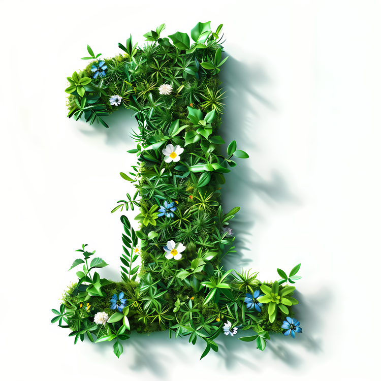 Number One Art Design,Green,Plant
