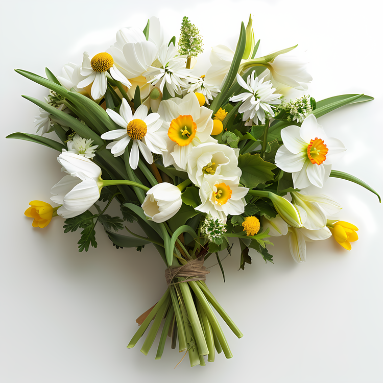 Daffodils,St Davids Day,Bunch Of White Flowers
