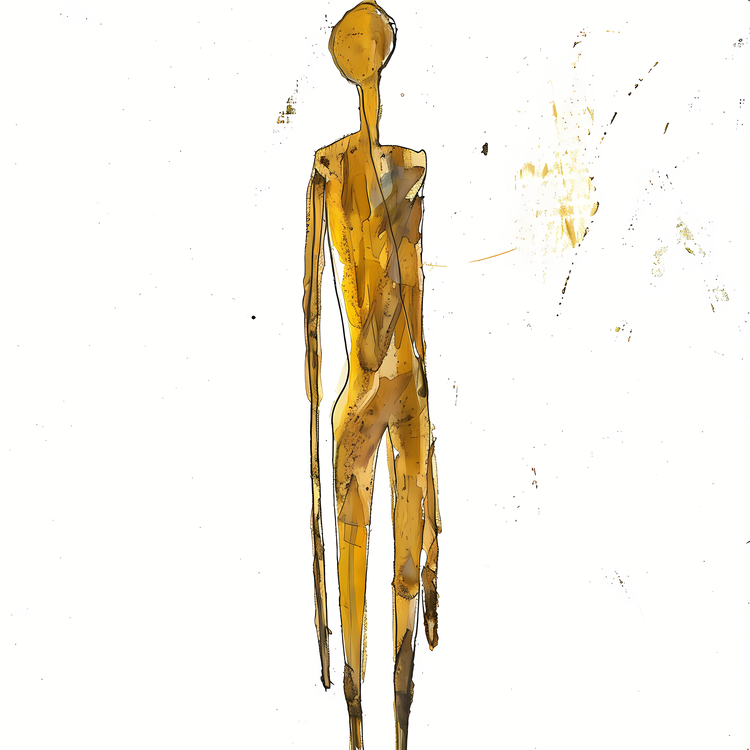 Abstract Figure,Woman,Yellow