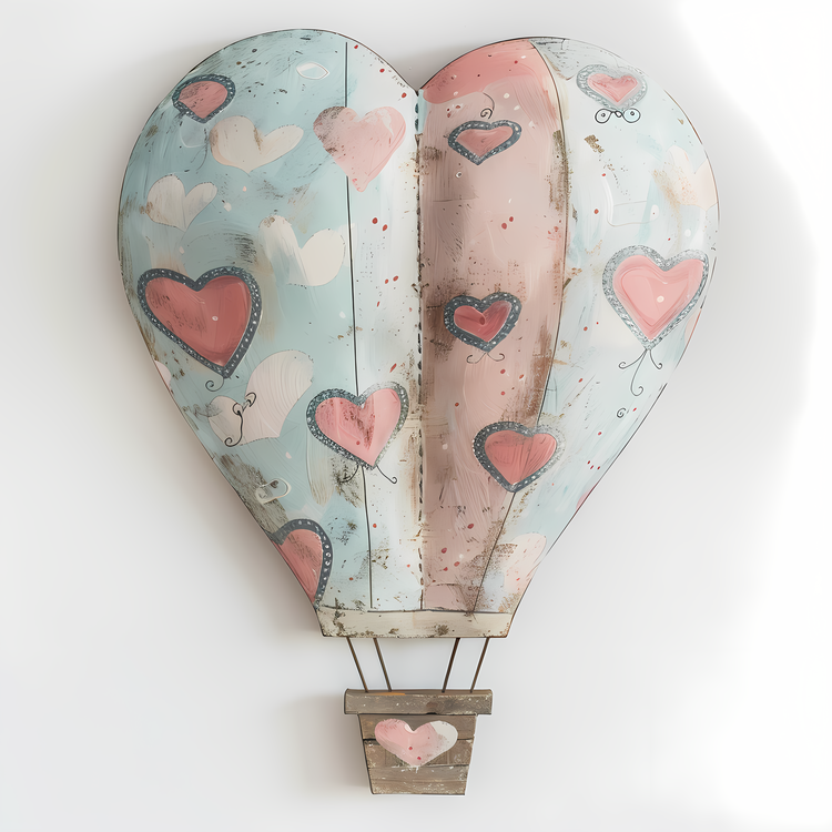 Hot Air Balloon,For   Hearts,Painted