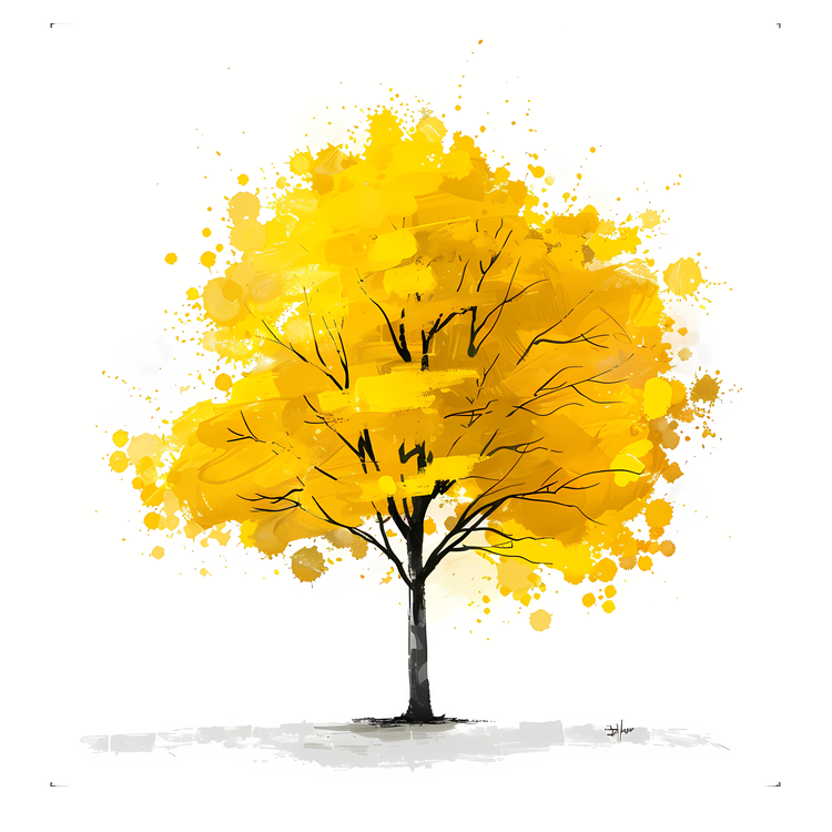 Yellow Maple Tree,Yellow Tree,Autumn