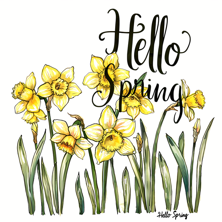 Hello Spring,Yellow,Spring