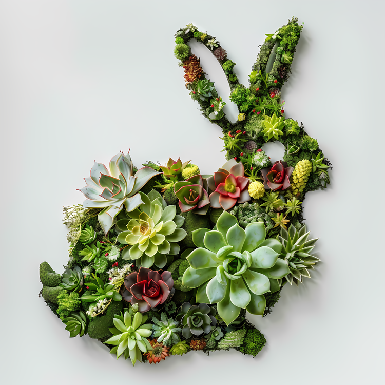 Rabbit,Rabbit Made Of Plants,Vegetable Rabbit