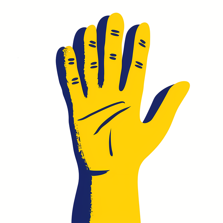 High Five,Yellow Glove,Fingertips