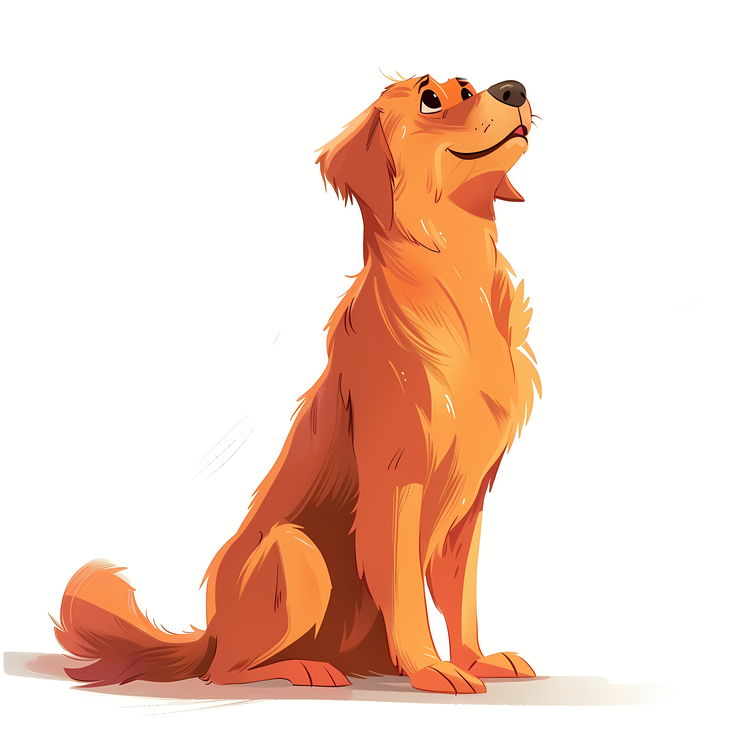 Golden Retriever,Cartoon,Dog