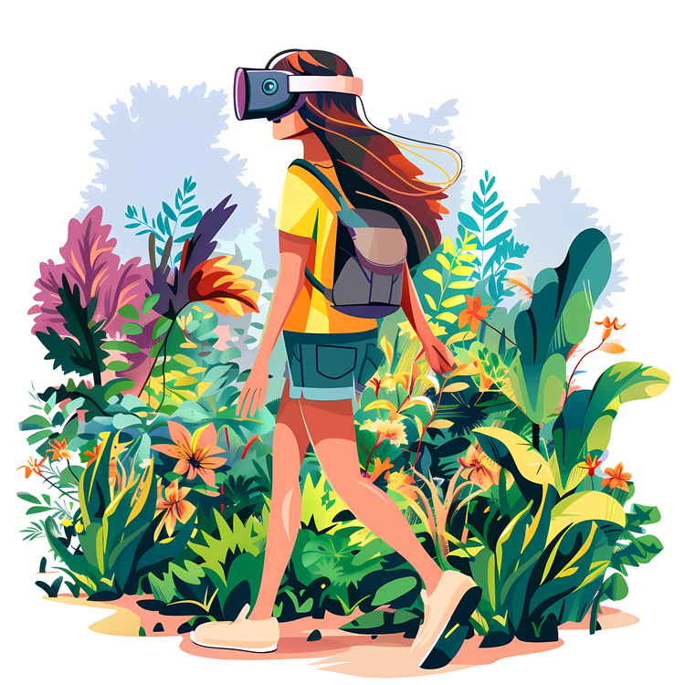 Wearing Vr Headset,Woman,Virtual Reality