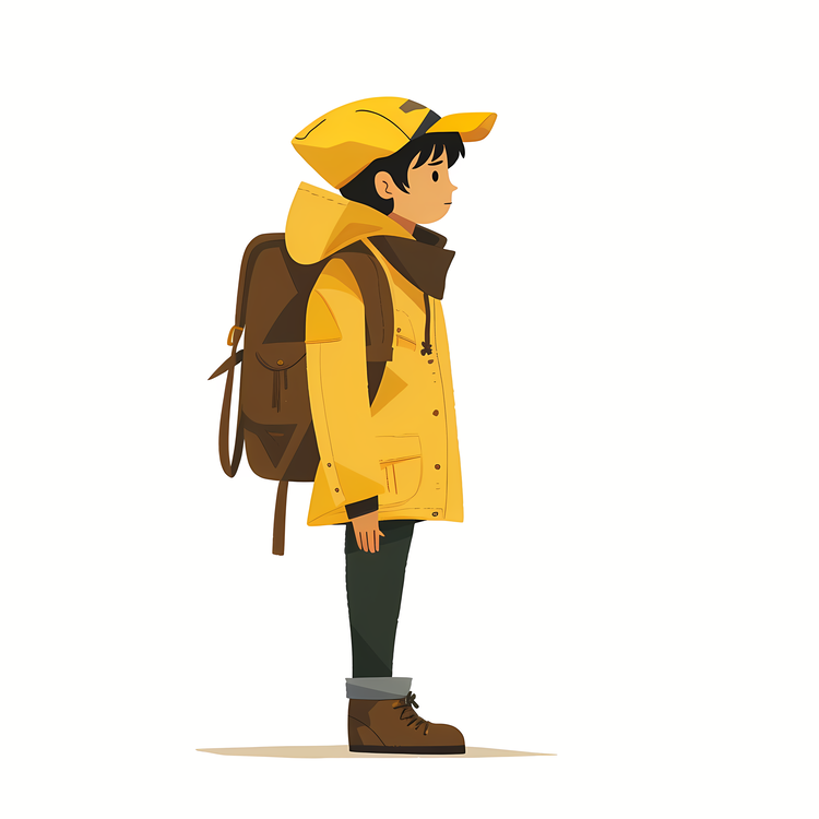 Boy With Backpack,Outdoor,Hiking