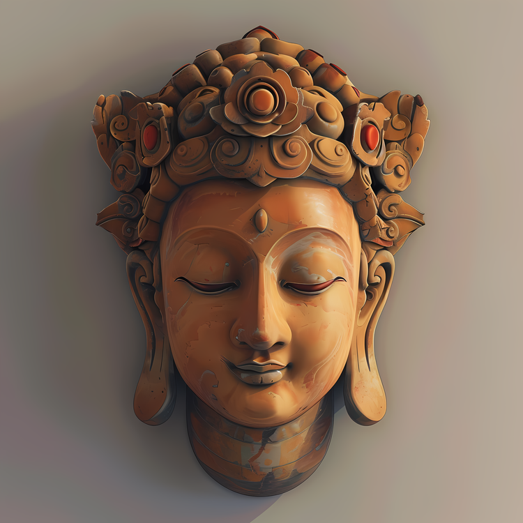 Buddha,For   Are Buddhist Head,Carved Wood