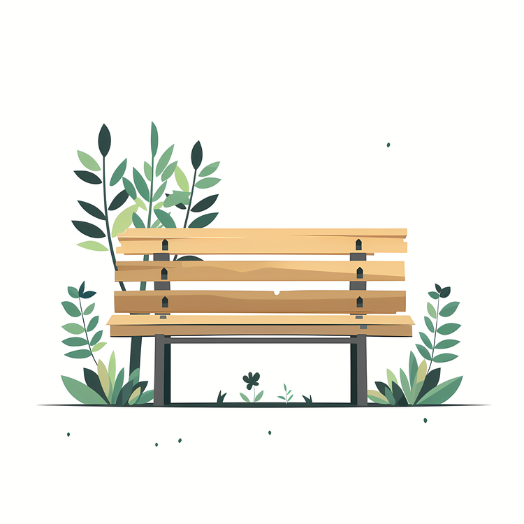 Garden Bench,Wooden Bench In The Park,Bench Made Of Wood
