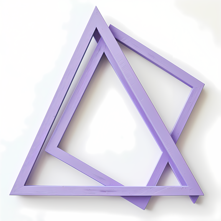 Wooden Art,Purple,Triangular