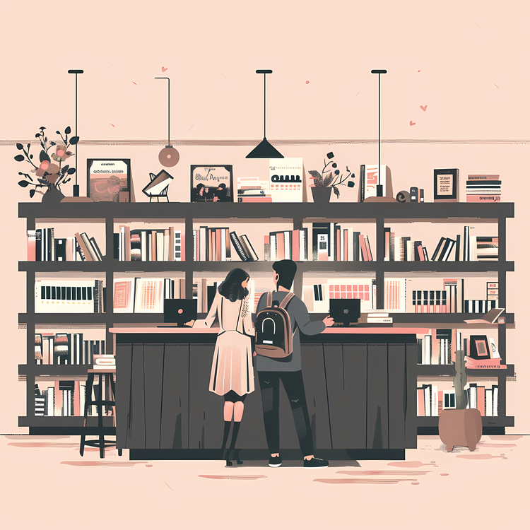 Bookstore,Library,Books