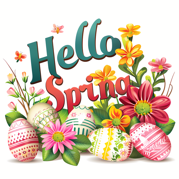 Hello Spring,Easter,Eggs
