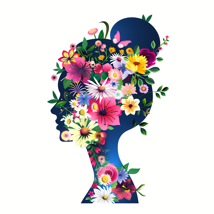 Womens Day,Flower Art,Woman