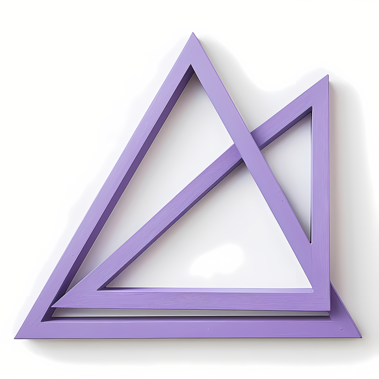 Wooden Art,Triangle,Pure Purple