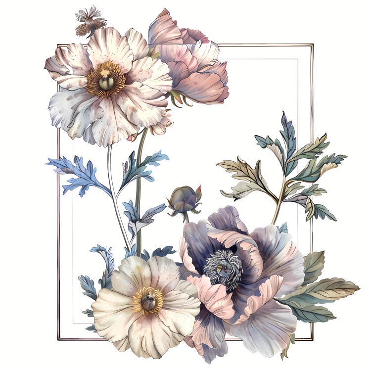 Spring Flowers,Flower,Watercolor