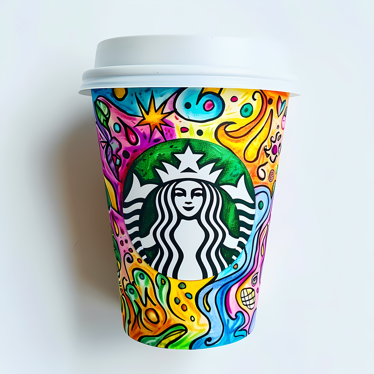 Starbucks Coffee Cup,Coffee Cup,Colorful Abstract Art