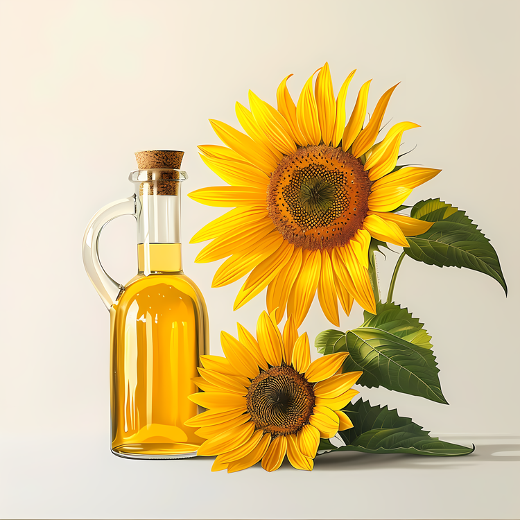 Sunflower Oil,Sunflowers,Oil Bottle