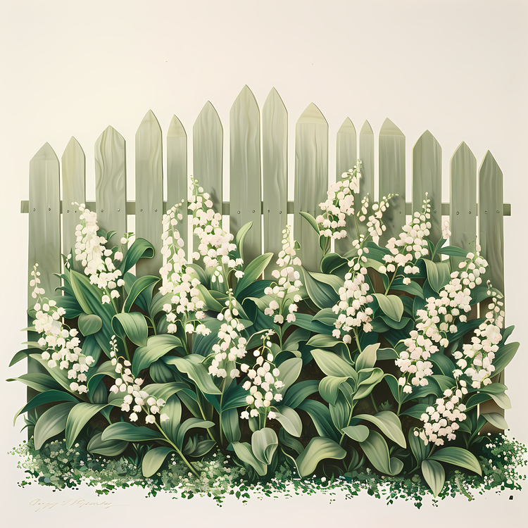 Garden Fence,Lilies,Greenery