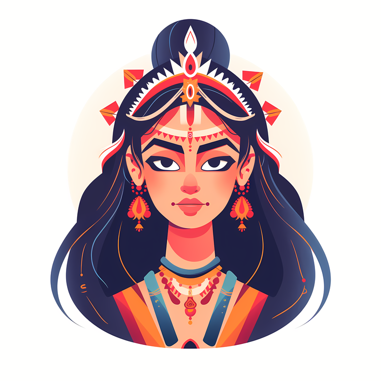 Hindu Goddess,Beautiful Indian Girl,Traditional Clothing