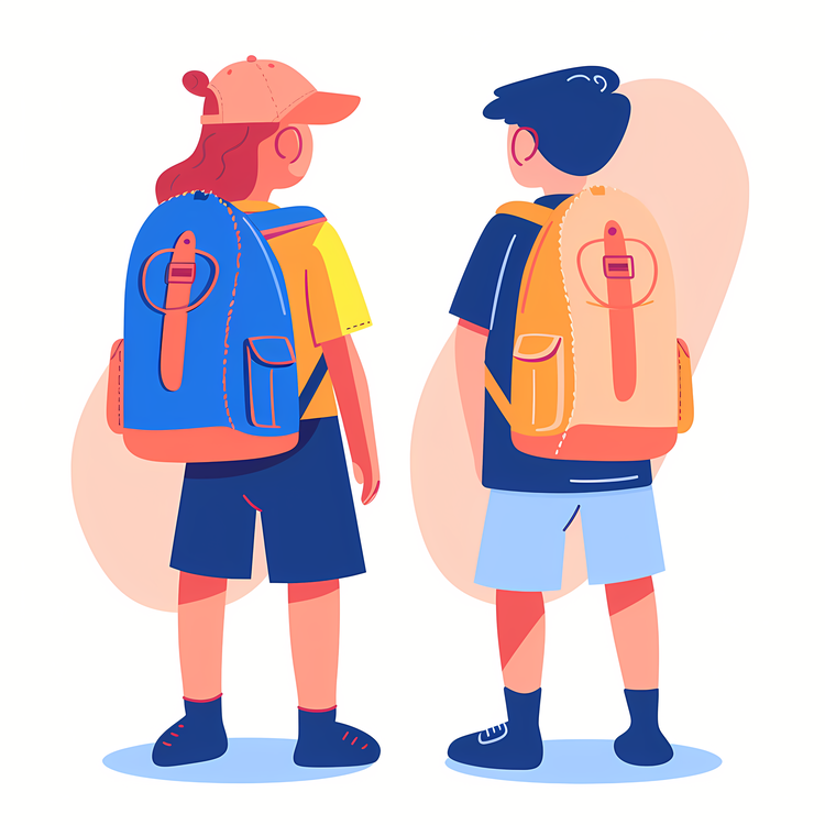 Students With Backpack,Backpacks,School