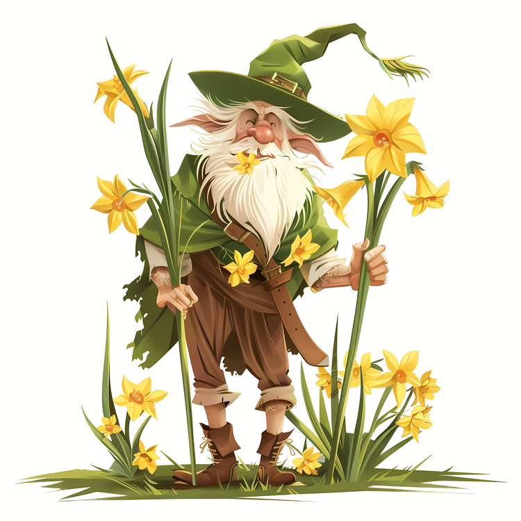 Daffodils,St Davids Day,Gnome