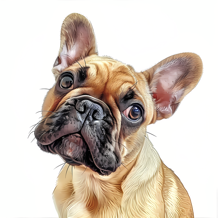 French Bulldog,Painting,Dog