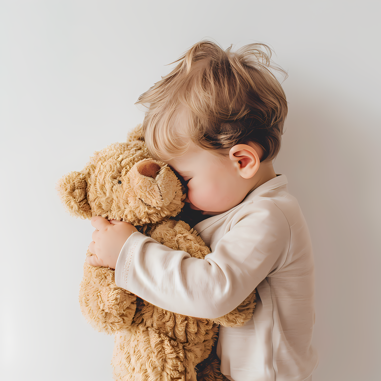Baby Hugging Teddy Bear,Child,Hugging
