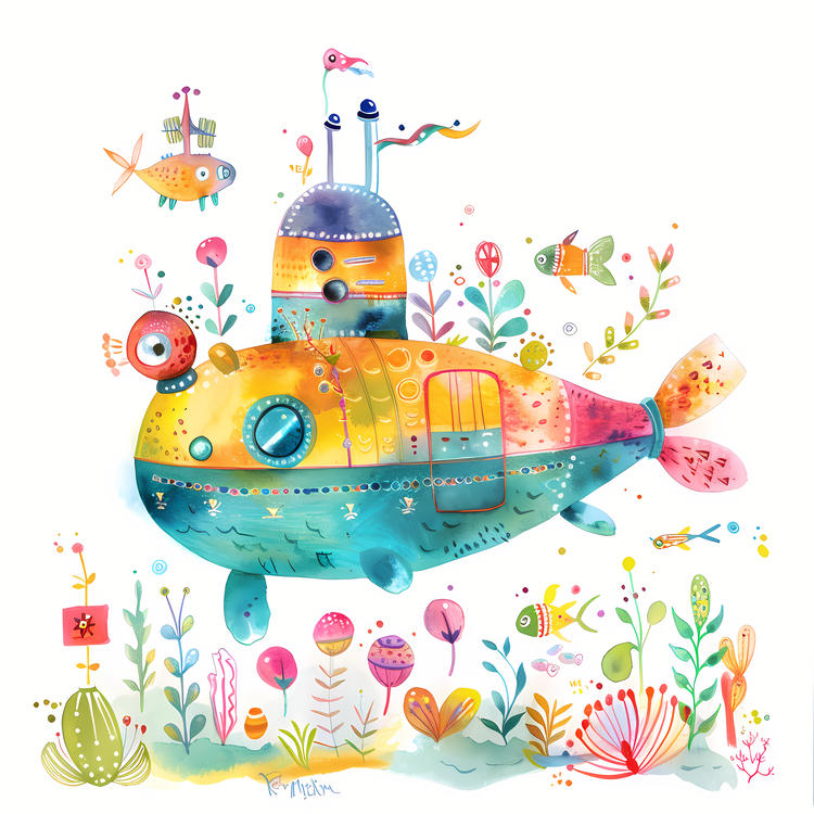 Submarine Day,Whimsical,Playful