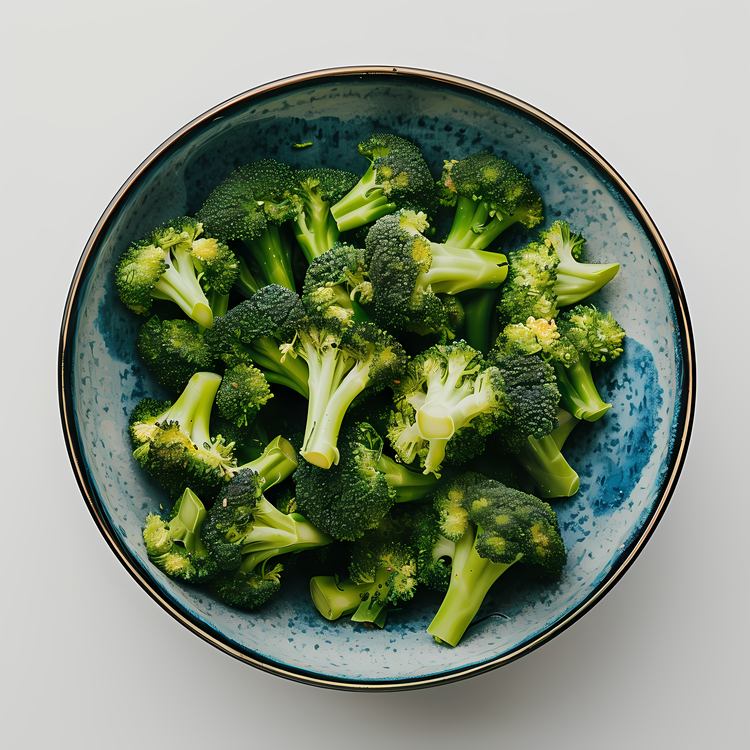 Broccoli,Blue Bowl,Healthy Food