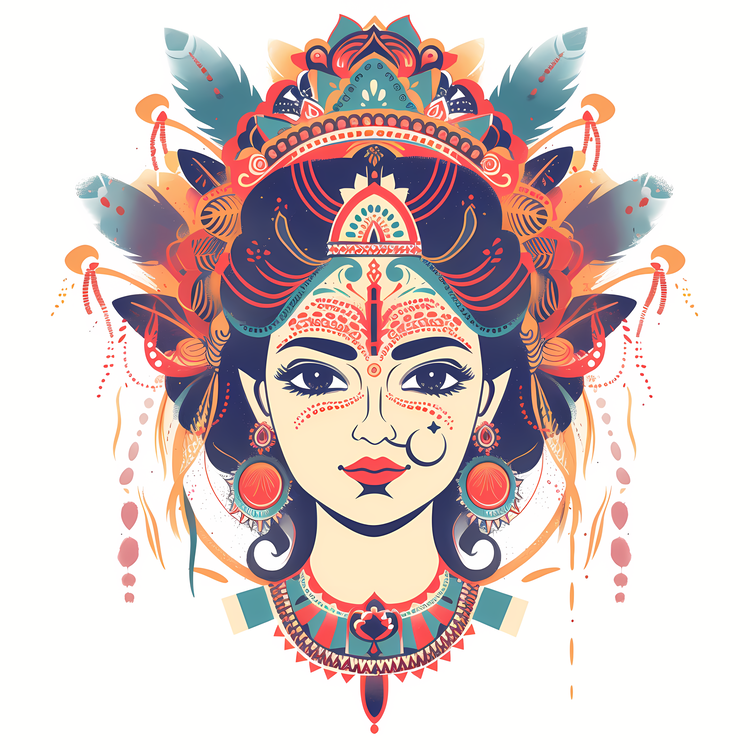 Hindu Goddess,Face Mask,Intricate
