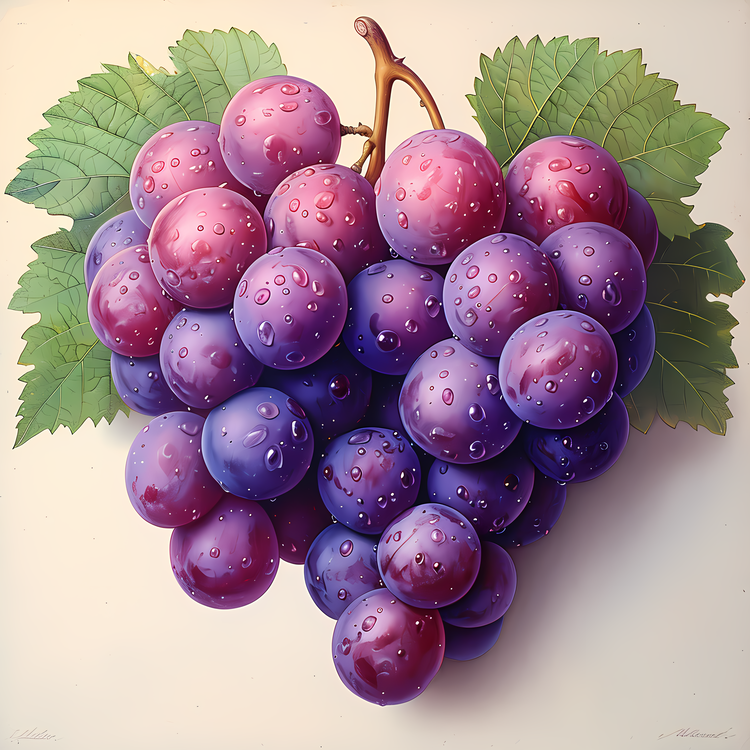 Grapes,Purple,Water Drops