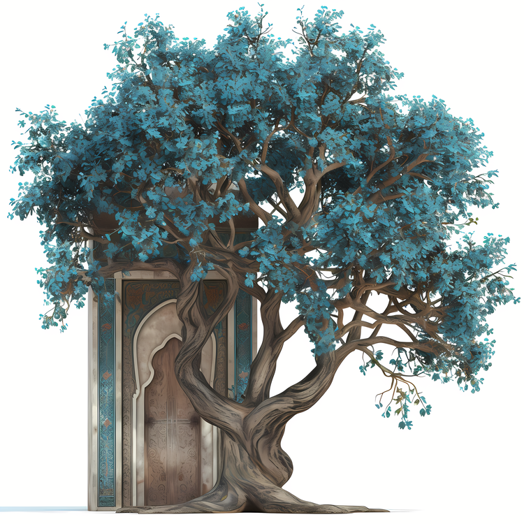 Architecture Tree,Blue,Olive