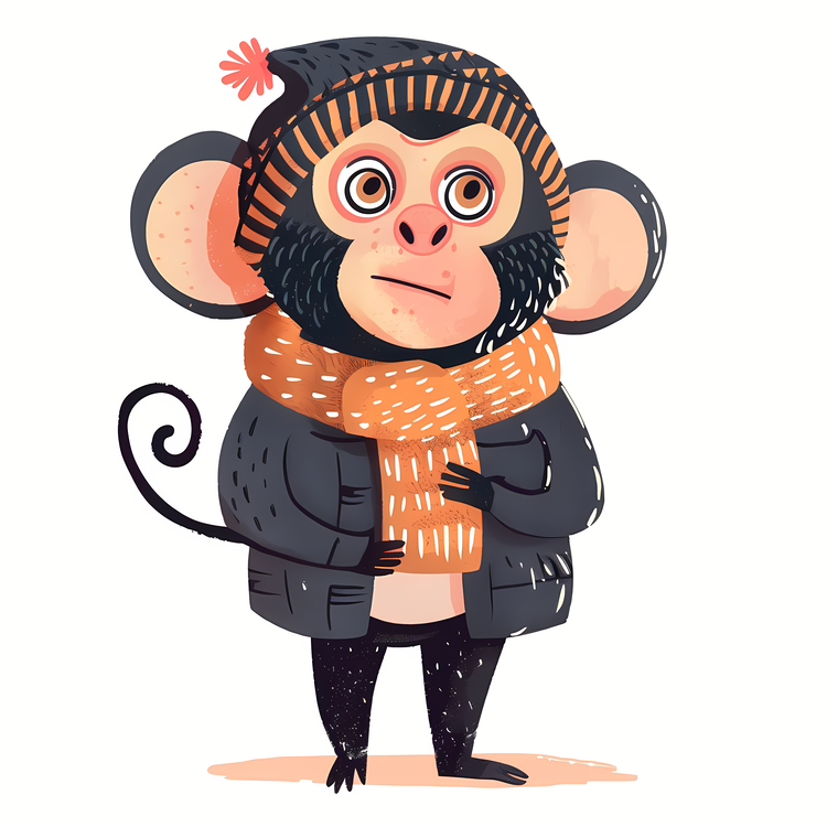 Cute Monkey,Cartoon Monkey,Animal Cartoon