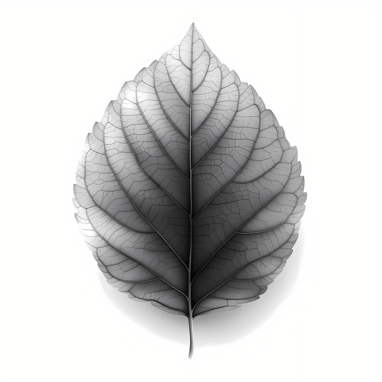 Abstract Leaf,Leaves,White