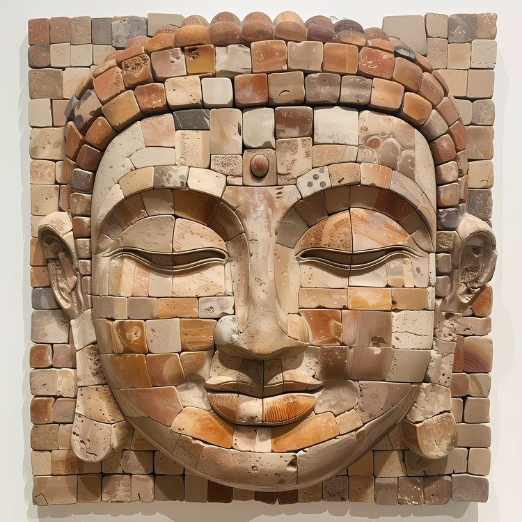 Buddha,Bust,Stone Head
