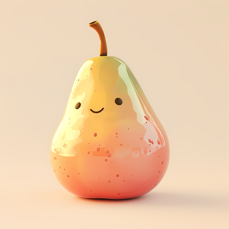 Cartoon Pear,Peeled Pear,Sweet Pear