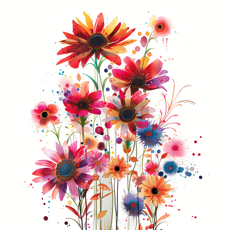 Hello Spring,Floral,Watercolor