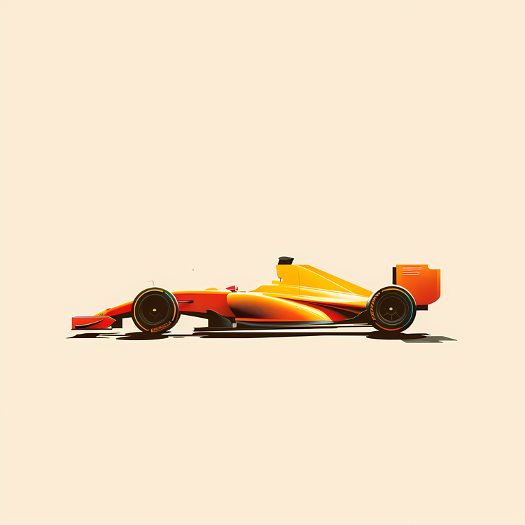 Formula 1 Car,Orange Car,Racing Car