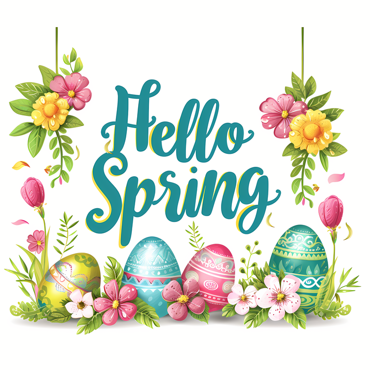 Hello Spring,Spring,Easter Eggs